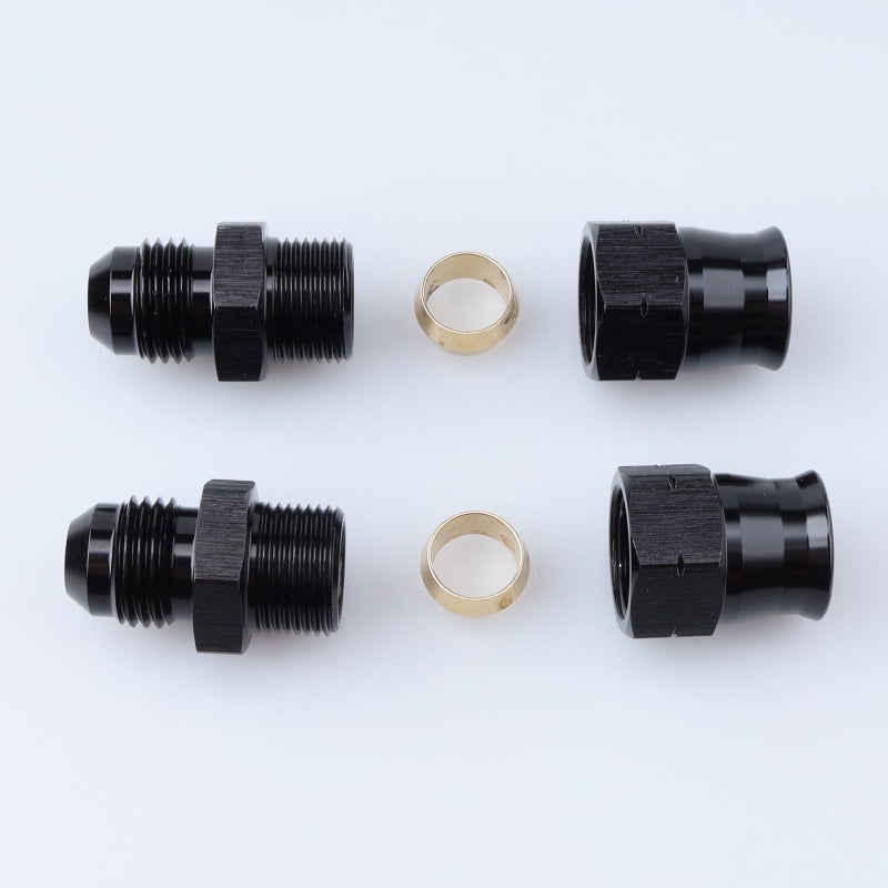AC PERFORMANCE -6 AN Male to 5/16" Hardline Compression Fitting Adapter Aluminum Black - Image 5